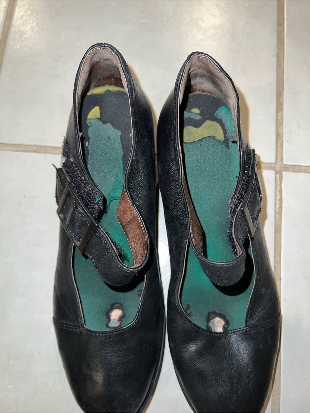 Cocktail waitress heels - well worn - A